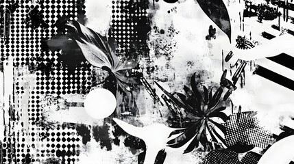 Mesmerizing geometric abstract art with a bold minimalist design in striking monochrome tones  The image features a dynamic symmetrical composition of repeating patterns lines