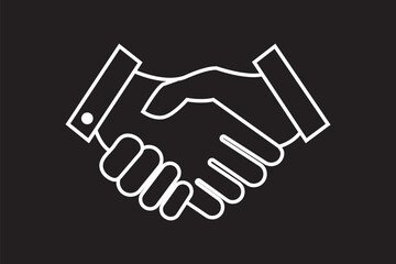 Handshake icon, Business agreement handshake vector