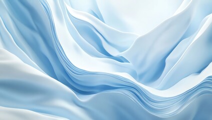 Obraz premium Abstract blue background with smooth lines and curves, creating an elegant atmosphere for presentation or design.