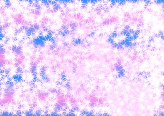 Abstract pastel background with bright sparkling lights in pink and blue tones. The soft texture and glowing effect create a dreamy and luminous digital composition.