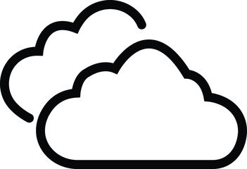  Cloud icon in line trendy web icon. Clouds symbol for your web site design, logo, app, UI shapes design . Data technology icon.