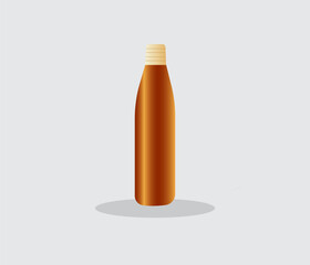 Brown Glass Bottle Mockup