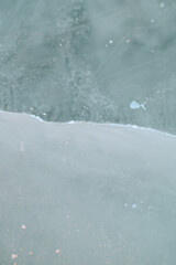 view of the frozen lake