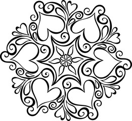 black circular pattern