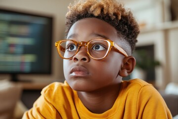 Technology-Infused Lessons Witness a student using a voice-activated AI tutor, assisting with a complex coding challenge displayed on a large screen This innovative educational approach blends