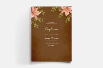 BRIDAL SHOWER FLORAL INVITATION TEMPLATE