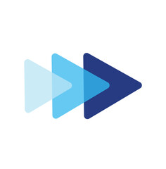 Fast-forward vector symbol with a music player skip button and undo replay.