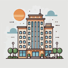 The towering magnificent buildings