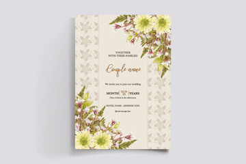 BRIDAL SHOWER FLORAL INVITATION TEMPLATE