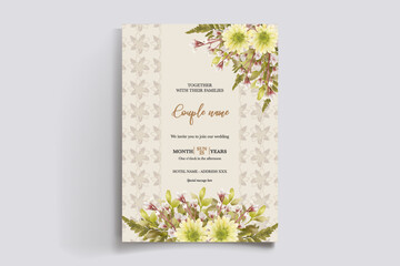 BRIDAL SHOWER FLORAL INVITATION TEMPLATE