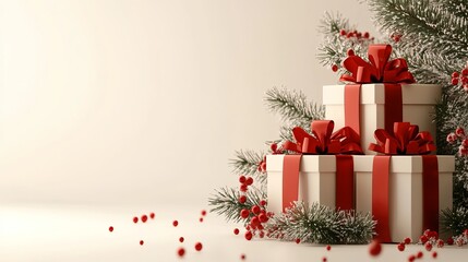 Festively Decorated Christmas Tree Surrounded by Colorful Wrapped Presents Creating a Warm and Joyous Holiday Atmosphere Inviting Family Gatherings and Celebrations of Togetherness