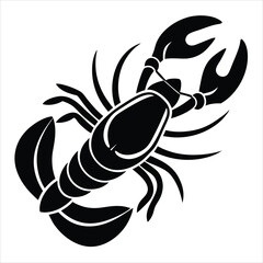 Fototapeta premium Lobster vector logo design on white background