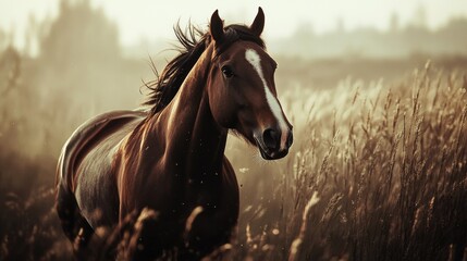 Fototapeta premium A horseâ€™s wild spirit can never truly be tamed, only understood. 