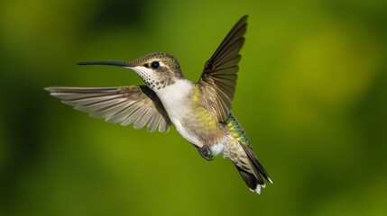 Obraz premium A hummingbirdâ€™s wings beat so fast, yet its beauty is found in stillness. 