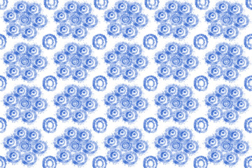 seamless pattern with blue circles