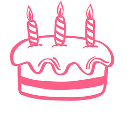 birthday cake with candles