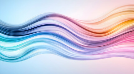 Fototapeta premium Abstract colorful waves flowing, pastel background, dynamic design, website banner