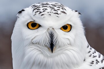 Obraz premium Snowy Owl Face Close-up