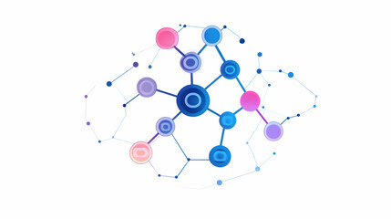 Abstract network connection nodes.  Global communication, data flow visualization. Website background
