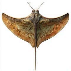 Fototapeta premium Detailed and Colorful Illustration of a Unique Manta Ray from a Top View with Natural Patterns and Textures