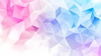 Obraz premium Abstract pink blue white geometric low poly background; website banner, presentation template