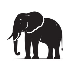 Obraz premium Elephant Head Silhouette vector