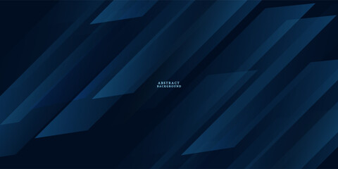 Fototapeta premium Modern abstract gradient dark navy blue banner background