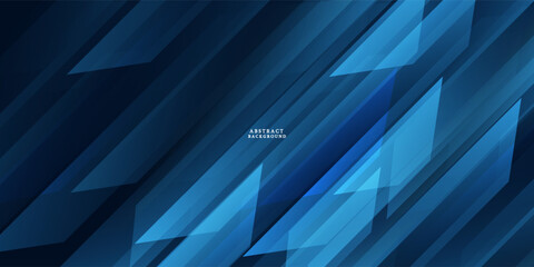 Fototapeta premium Modern abstract gradient dark navy blue banner background