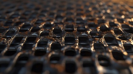 Rustic Metal Grid Texture: Oxidized Steel Pattern