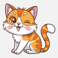 Cute cartoon cat