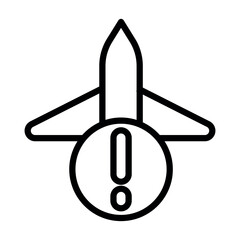 airplane alert vector icon
