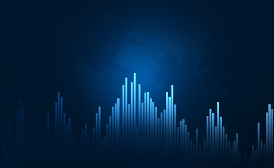 Business graph market  chart of stock investment trading. Arrow up of financial business success goal target technology.
