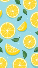 Slice of lemons backgrounds pattern fruit.