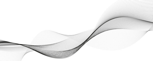 Abstract Dotted Wave Line Background for Minimalist Templates and Banners