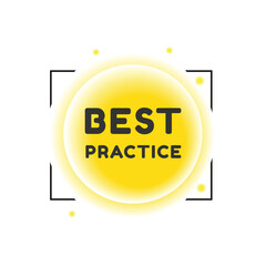 Best practice banner symbol modern style bubble icon design. vector element for web template.