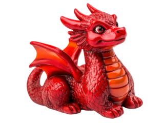 Red dragon figurines