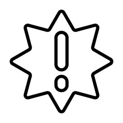 alert octagram vector icon

