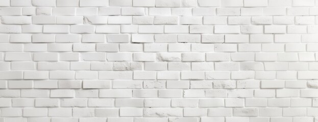 Fototapeta premium Minimalist white brick wall texture pattern architecture.