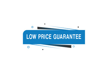 Low price guarantee banner template web element or announcement. vector illustration design flat style.