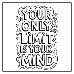 Motivational Quotes Bold & Easy Coloring Book For Kids and Adults