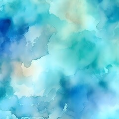 Obraz premium Abstract Watercolor-Style Image in Blue and Beige Tones