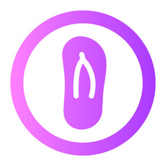 flip flops gradient icon