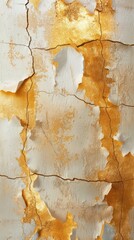 Obraz premium Gold line pattern with some paint on it abstract rough paper.