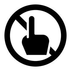 dont touch glyph icon