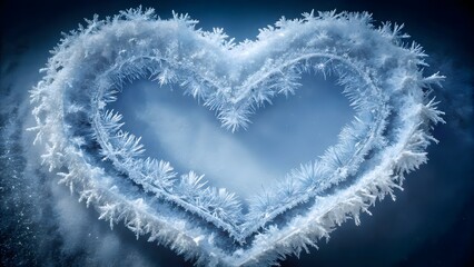 Fototapeta premium Frozen Heart Shape