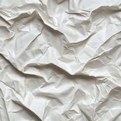 Obraz premium Crumpled White Paper Surface for Background and Textures Use