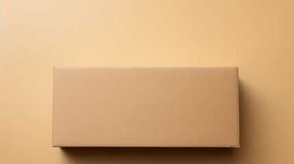 Two hands present a simple, plain cardboard box against a warm, beige background, emphasizing minimalism and potential.