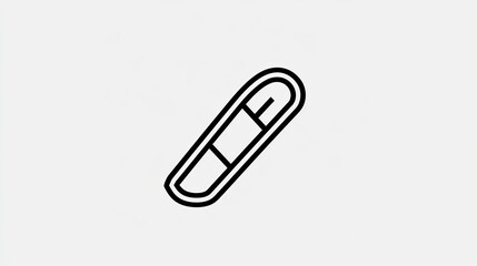 Obraz premium Simple line art illustration of a bandage.