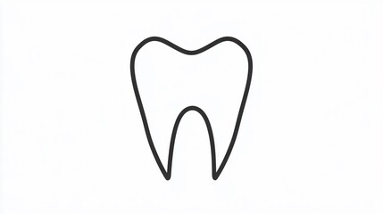 Obraz premium Tooth Logo Vector Symbol Flat Outline Linear Tooth Sign for Dental Clinic or Dentistry
