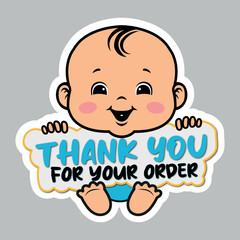 baby child shower sticker